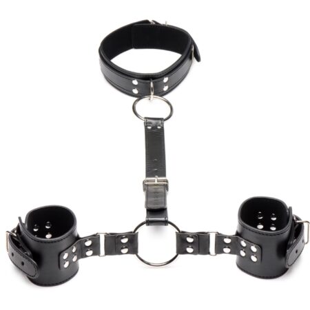 Halsband Met Polsboeien Restraint Set - Zwart