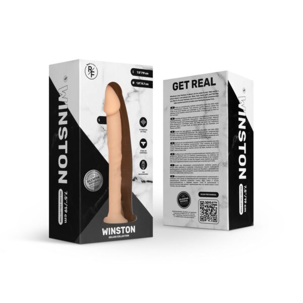 Real Fantasy Deluxe - Winston Vibrerende Realistische Dildo - 18 cm - Afbeelding 2