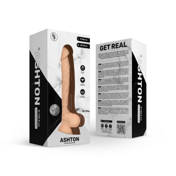 Real Fantasy Deluxe - Ashton Realistische Dildo - 21 cm - Afbeelding 2