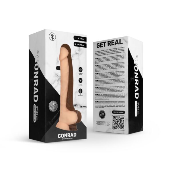 Real Fantasy Deluxe - Conrad Vibrerende Realistische Dildo  - 20 cm - Afbeelding 2