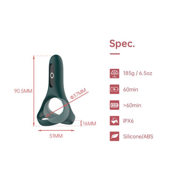 Magic Motion - Rise Smart Vibrerende Cockring - Groen - Afbeelding 6