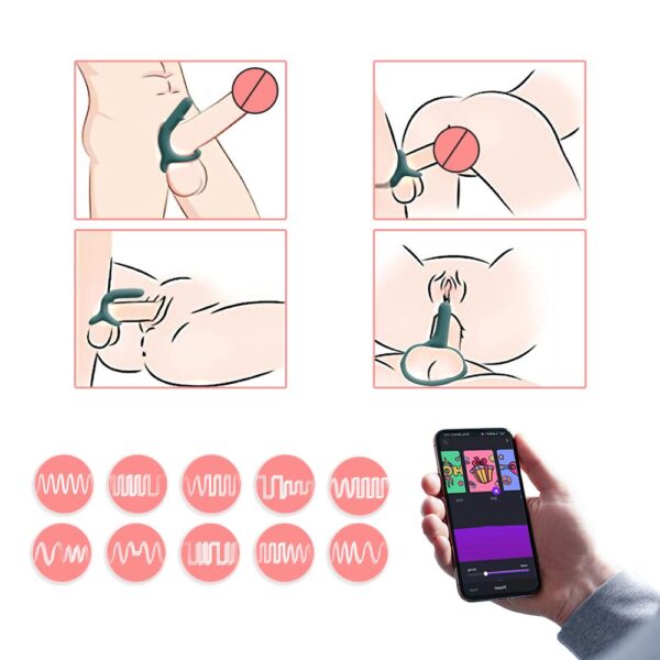 Magic Motion - Rise Smart Vibrerende Cockring - Groen - Afbeelding 10
