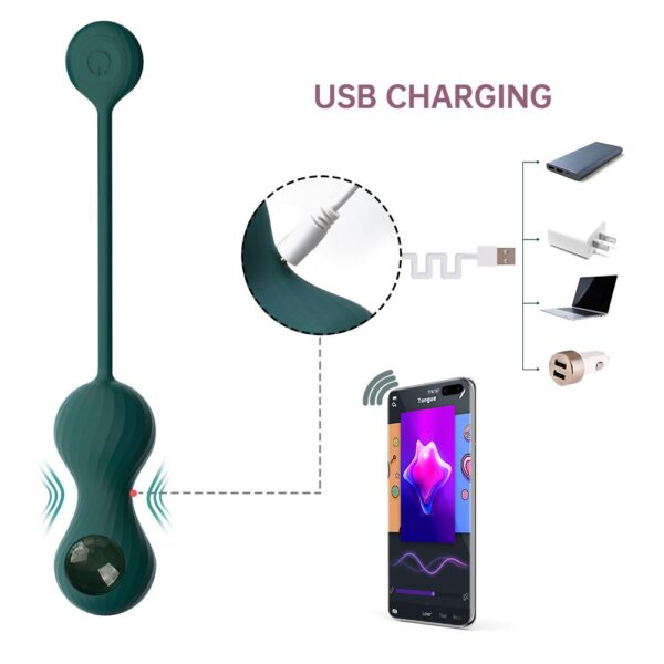 Magic Motion - Duo Smart Kegel Vibrator met Gewichtenset - Groen - Afbeelding 2