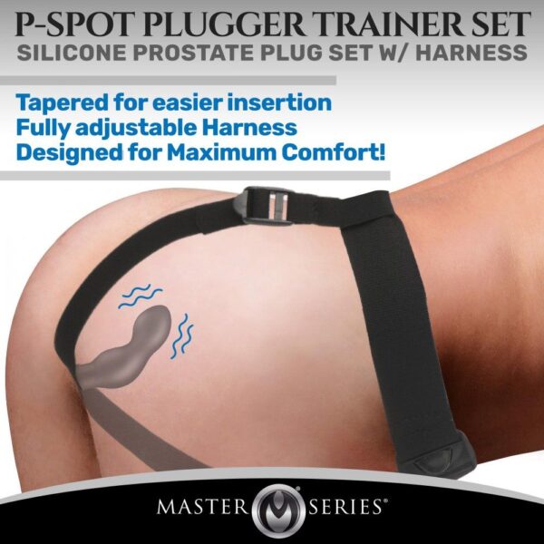 P-Spot Plugger Anaalplug met Harnas & Afstandsbediening - Afbeelding 9