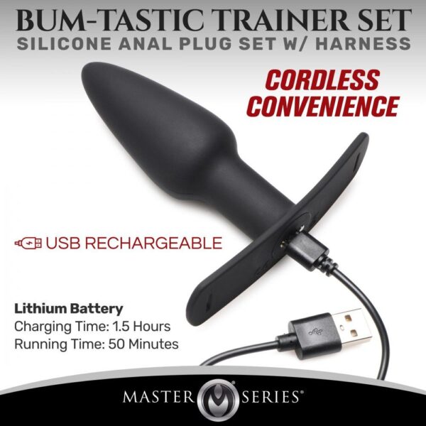 Bum-Tastic Vibrerende Anaal Plug met Harnas & Afstandsbediening - Afbeelding 9