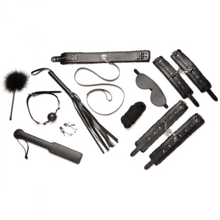 Hook Up 10-delige Pluche Bondage Set - Zwart
