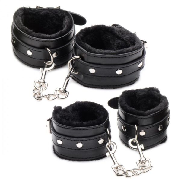 Hook Up 10-delige Pluche Bondage Set - Zwart - Afbeelding 11