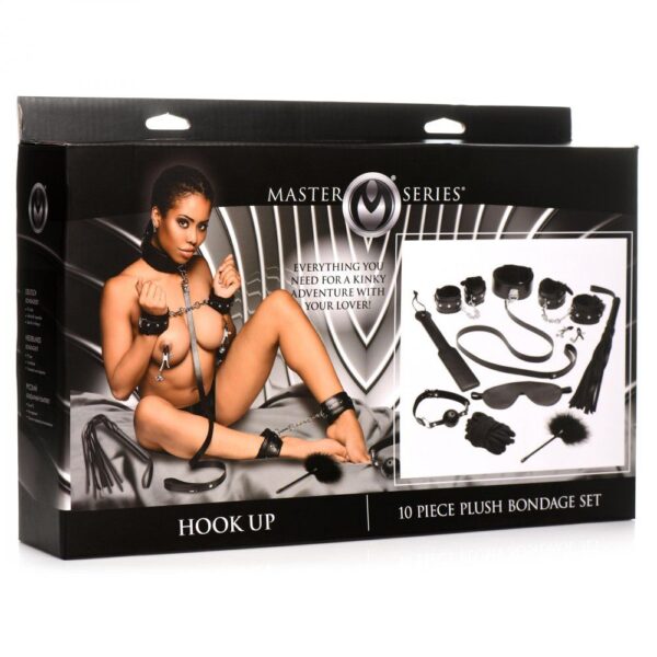 Hook Up 10-delige Pluche Bondage Set - Zwart - Afbeelding 13