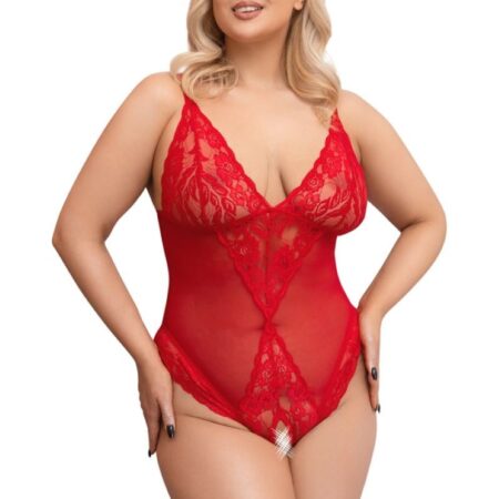 Body Met Open Kruisje - Rood