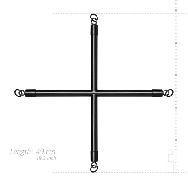 Hog Tie Cross Stang Met Boeien - Zwart - Afbeelding 7