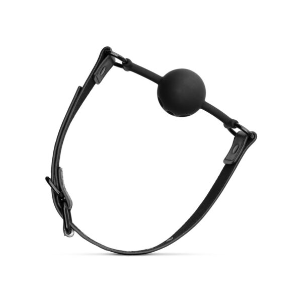 Open Siliconen Ball Gag - Zwart - Afbeelding 5