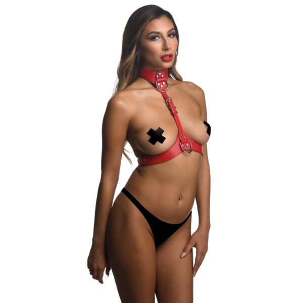 Female Chest Harnas - Rood - Afbeelding 2