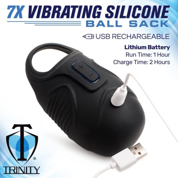 Trinity Vibes - Vibrerende Siliconen Ballen - Zwart - Afbeelding 7