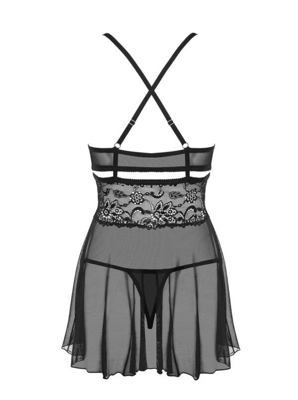 Babydoll Setje - Zwart - Afbeelding 4