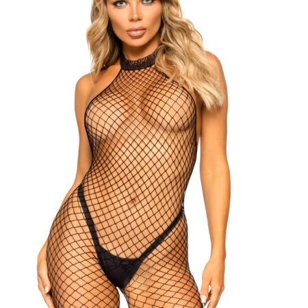 What U Want Visnet Catsuit - Zwart