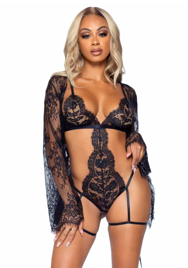Set Body & Jasje All Romance - Zwart - Afbeelding 4