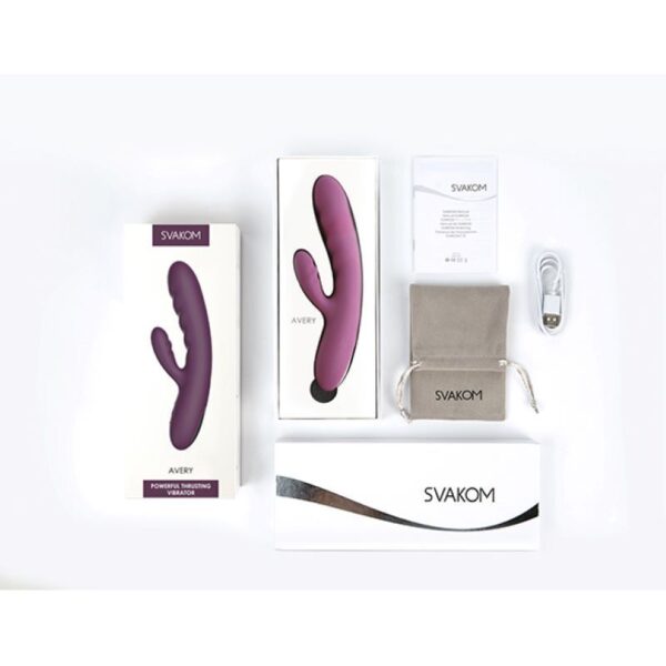 SVAKOM - Avery Krachtige Stotende Vibrator - Lila - Afbeelding 5