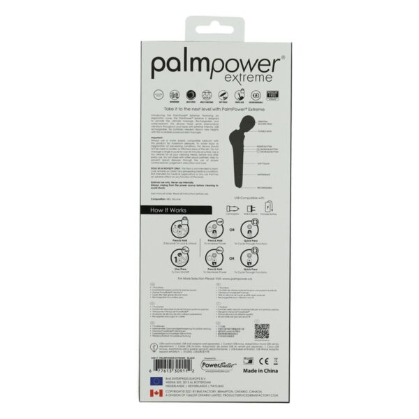 Palm Power -  Extreme Wand Vibrator - Zwart - Afbeelding 9