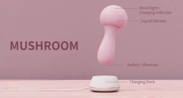 OTOUCH - Mushroom Siliconen Wand Vibrator - Roze - Afbeelding 8