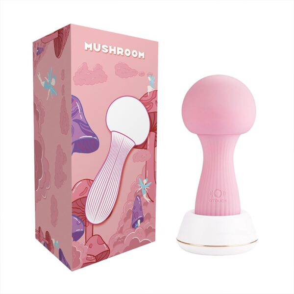 OTOUCH - Mushroom Siliconen Wand Vibrator - Roze - Afbeelding 9