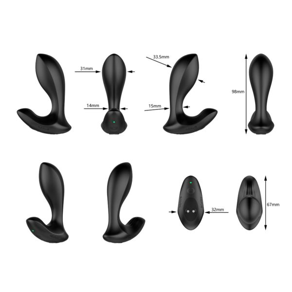 Nexus - Duo Butt Plug Klein - Zwart - Afbeelding 2