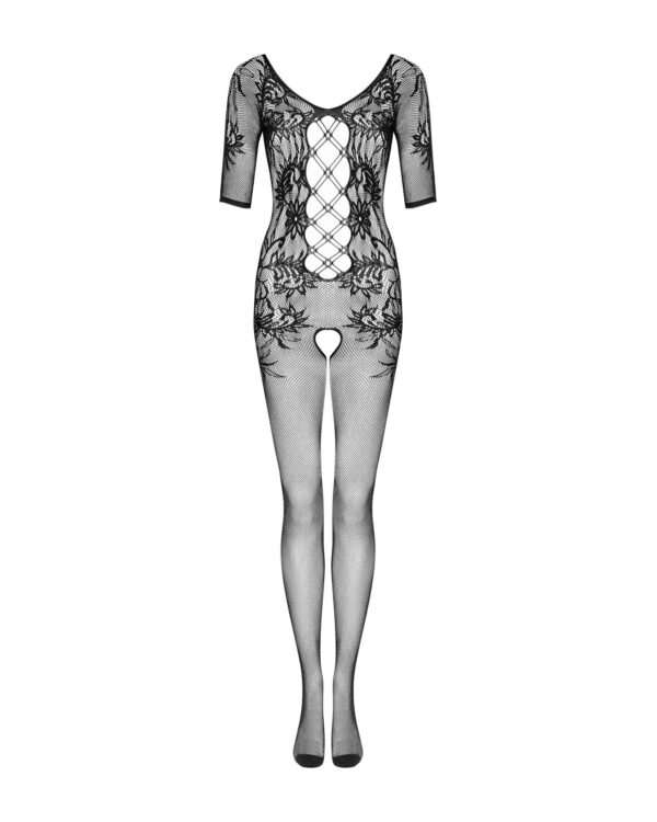 Sexy Netstof Catsuit - Zwart - Afbeelding 4