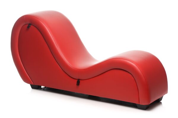 Kinky Seks Sofa Met Boeien en Positie Kussens - Zwart/Rood - Afbeelding 5