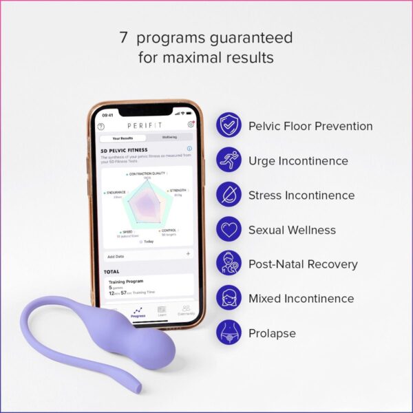 Perifit Care+ Dynamische Kegel-oefenapparaat - Lila - Afbeelding 2