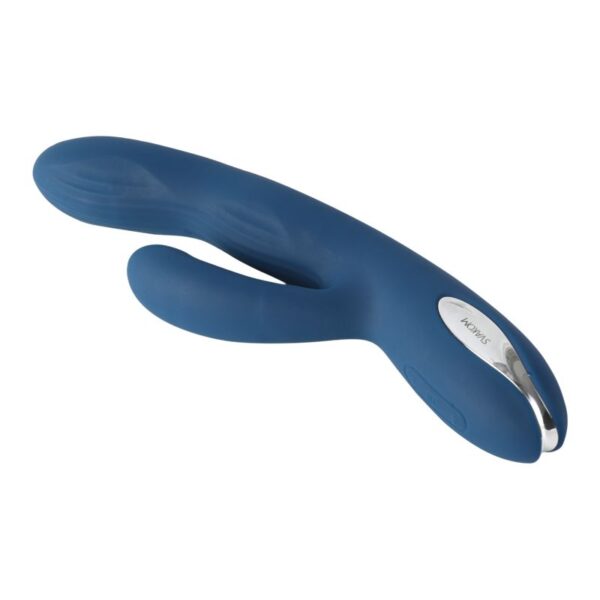 Svakom - Aylin Krachtige Pulserende Vibrator met Twee Koppen - Donkerblauw - Afbeelding 4