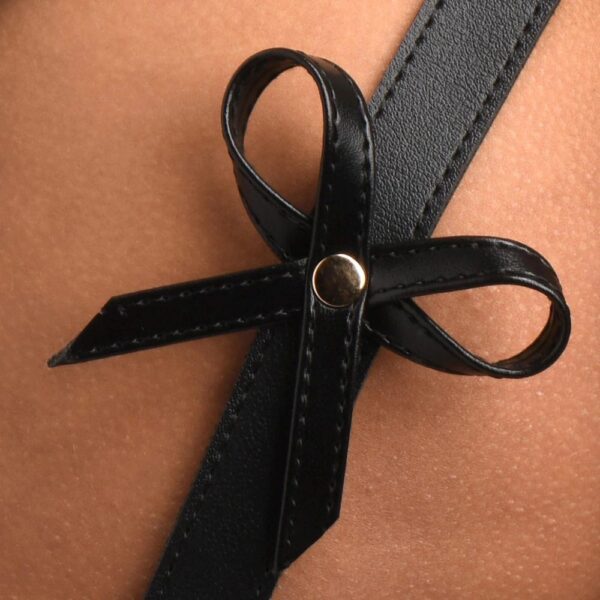 Bondageharnas met strikken M/L - Zwart - Afbeelding 2