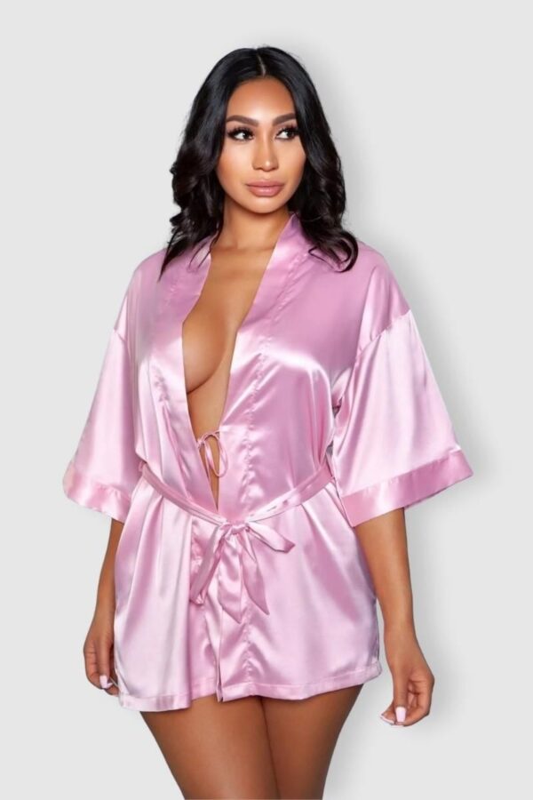 Getting Ready Satijnen Kimono - Roze