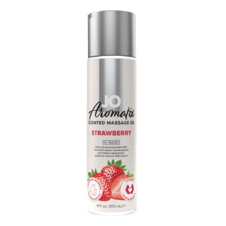 System JO - Aromatix Scented Massage Oil Aardbei -120 ml