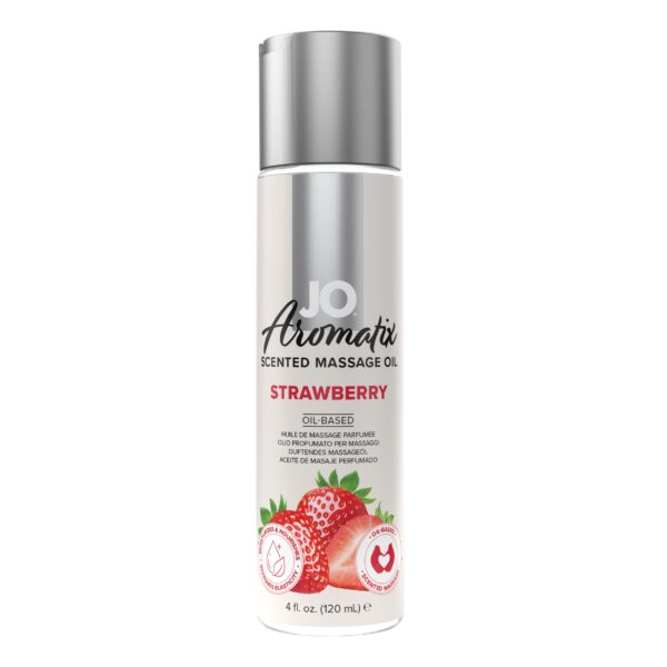 System JO - Aromatix Scented Massage Oil Aardbei -120 ml
