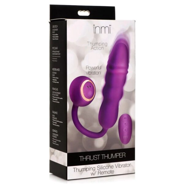 Thru Thumper Stotende Siliconen Vibrator met Afstandsbediening - Afbeelding 6