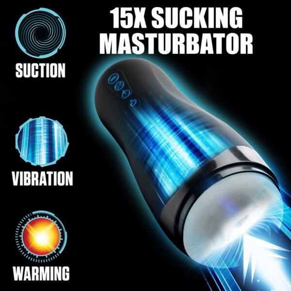 Auto Milker 15X Zuigende Masturbator - Afbeelding 6