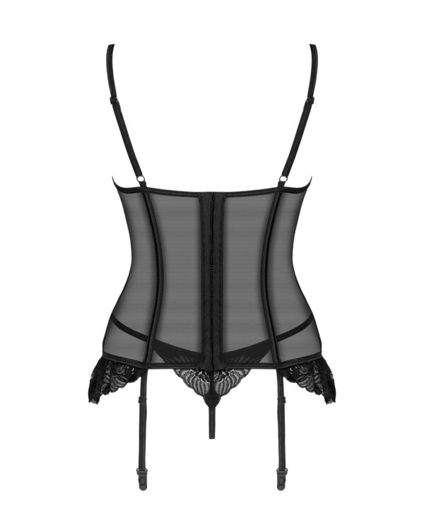 Serena Love - Korset en String - Zwart - Afbeelding 3