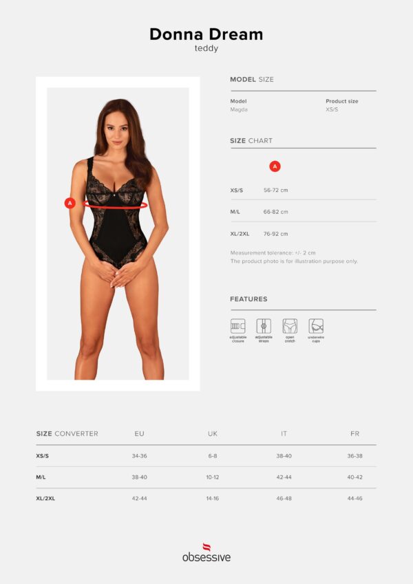 Donna Dream Body Met Open Kruisje - Zwart - Afbeelding 7