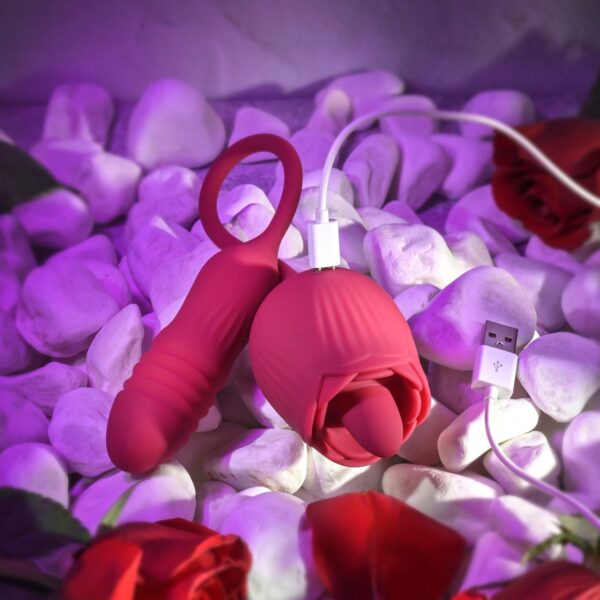 Evolved - Wild Rose Tong Vibrator - Rood - Afbeelding 4