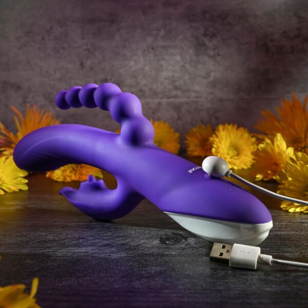 Evolved - Lick Me Triple Stim Vibe Vibrator - Paars - Afbeelding 2