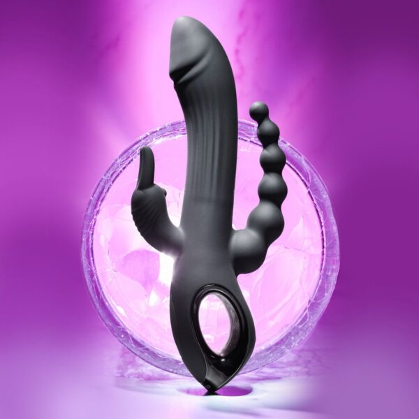 Evolved - Trifecta Rabbit Vibrator - Zwart - Afbeelding 5
