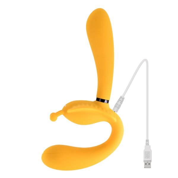 Evolved - The Monarch Strapless Strap On Vibrator - Geel - Afbeelding 4