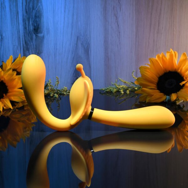 Evolved - The Monarch Strapless Strap On Vibrator - Geel - Afbeelding 8