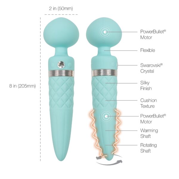 Pillow Talk - Sultry Dubbele Vibrator - Teal - Afbeelding 4