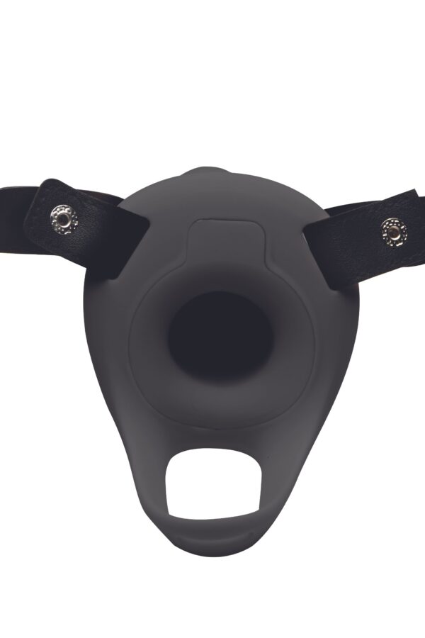 Realistische Vibrerende Siliconen Penis Sleeve - Zwart - Afbeelding 2