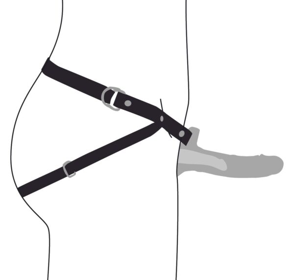 Realistische Vibrerende Siliconen Penis Sleeve - Zwart - Afbeelding 5