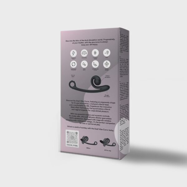 Snail Vibe Curve Duo Vibrator - Zwart - Afbeelding 5