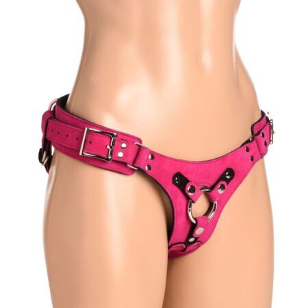 Korset Deluxe Leren Strap On - Roze