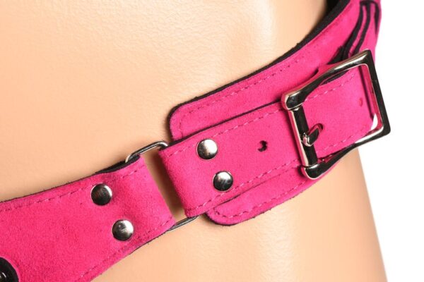 Korset Deluxe Leren Strap On - Roze - Afbeelding 5