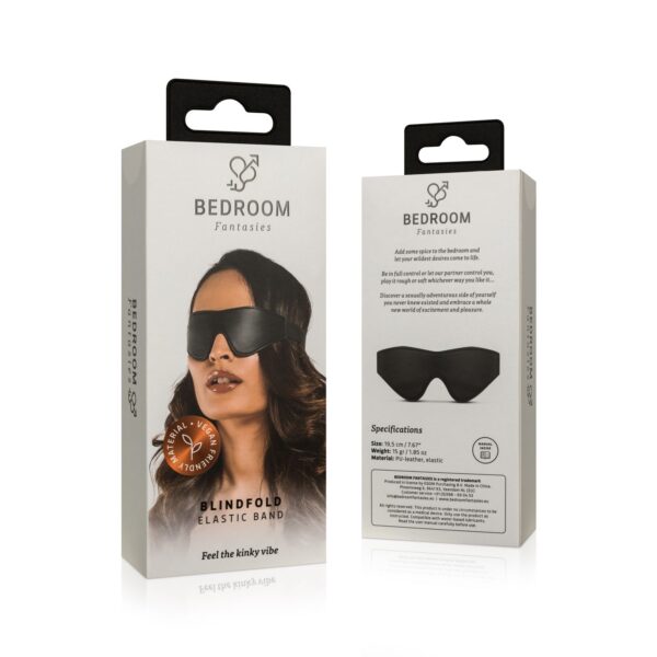 Imitatieleren Oogmasker - Zwart - Afbeelding 3