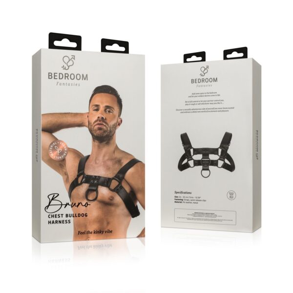 Bruno Bondage Harnas - Zwart - Afbeelding 3